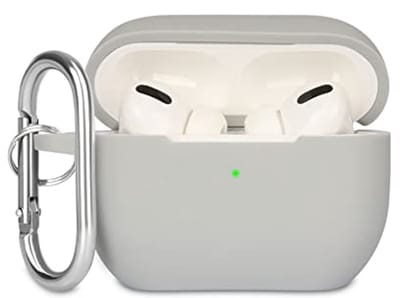 Schokbestendige Siliconen Hoes voor AirPods Pro - Zacht en Antislip met Karabijnhaak