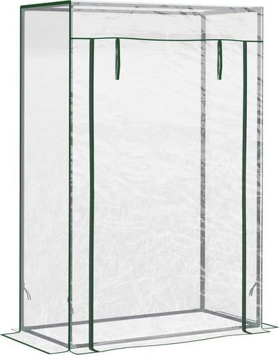 Outsunny - Tomatenkas - met Deur - Waterdicht - UV-bestendig - Wit