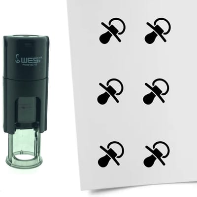 CombiCraft Stempel Speen 10mm rond - Zwarte inkt