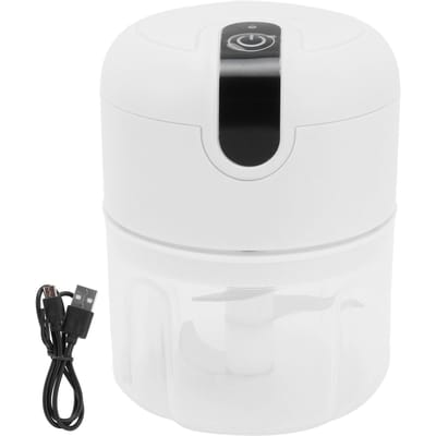 Mini hachoir à ail rechargeable par USB, gobelet en plastique de 250 ml, lame en acier inoxydable de 1 300 mAh