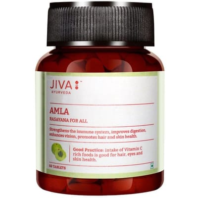 Amla (60 tabbladen, 500 mg), Amla Tabletten, Jiva black