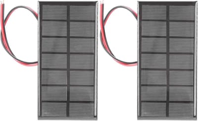 Draagbaar Zonnepaneel Set met 30 cm Kabel - 2 Stuks 250 mA Oplader voor Campers en Zonnelampen