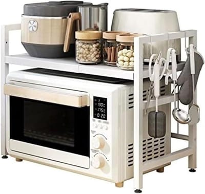 Magnetron Rek - Keuken Organizer - Keuken Opbergen - Verstelbare Lengte - 44.5-66cm - Wit