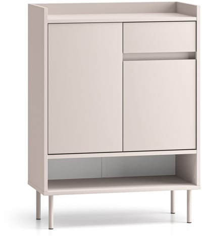 Selsey DIOCE – Schoenenkast met vakken en lade, greige, 70 cm