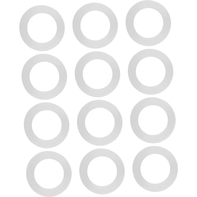 Lot de 12 joints toriques plats en silicone blanc pour tuyaux à soufflet 1"