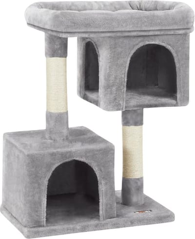 White-label® Krabpaal voor Grote Katten - Krabton - Kattenhuis - Lichtgrijs