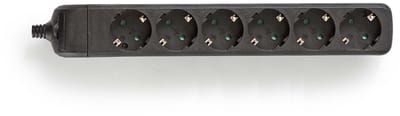 VB 41177 Tafelcontactdoos 6-Voudig + RA Zonder Snoer Zwart