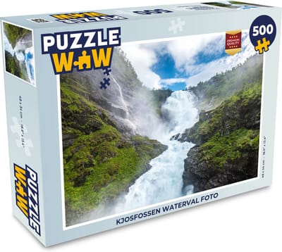Puzzel Kjosfossen waterval foto - Legpuzzel - Puzzel 500 stukjes
