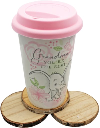 Disney Dombo' Dubbelwandige travel cup, 'Grandma you're the best' - Keramiek - Moederdag
