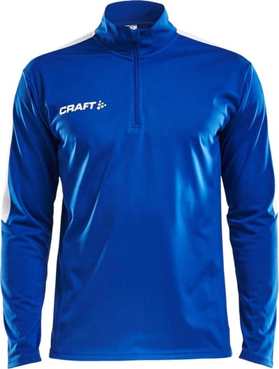 Craft Progress Halfzip LS Shirt Heren Sportshirt - Maat M  - Mannen - blauw/wit