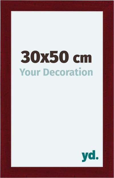 Your Decoration - Fotolijst 30x50 cm - MDF - Wijnrood Geveegd - Como