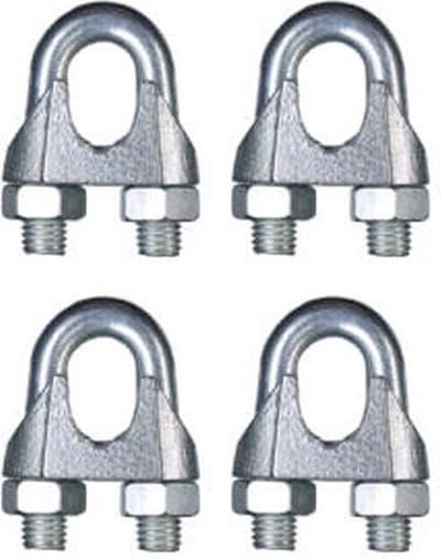 Touwklem Verzinkt voor Ø10-12mm touw - (4 stuks)