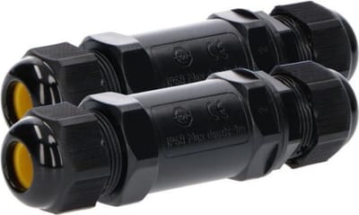 Duo-pack Proventa I-connector - Waterdichte kabeldoos - Lasdoos met wartel - IP68 - Kabelbox - Kabelverbinder - Kabel box - Kabelmof