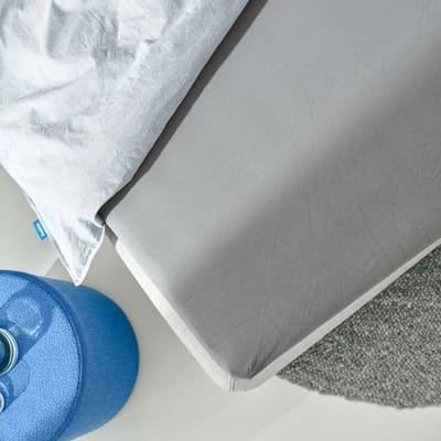 Auping Jersey 190 hoeslaken voor splittopper - 140/160 x 200/210/220 cm - Warm Grey - Biologisch katoen