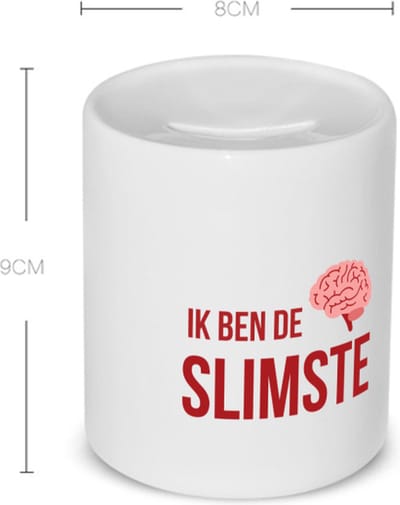 Akyol - ik ben de slimste Spaarpot - Zelfvertrouwen - iemand die heel slim is - quote - cadeautje voor een slim persoon - nerd - kado - cadeau - gift - geschenk - verrassing - slimme mensen - spaarpot