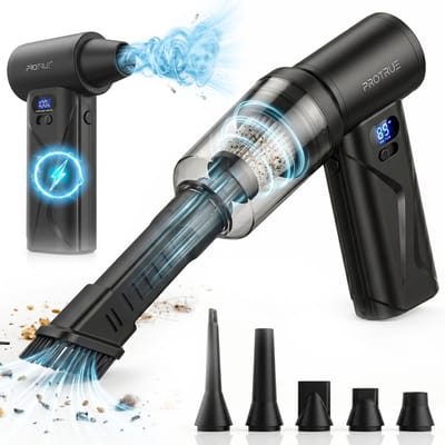 Auto Stofzuiger Snoerloos met Air Duster 110.000 RPM - Kruimeldief Draadloos - Kruimelzuiger - Handstofzuiger - Luchtblazer op accu - Perslucht - Turbo Fan