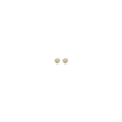 oorknoppen zirkonia 14K geelgoud 4000750