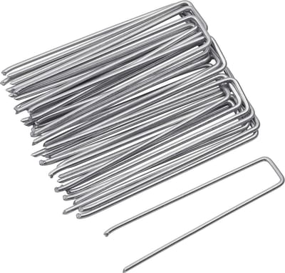 Thermisch verzinkte grondankers 150 x 20 mm - 25 stuks set voor tuinvlies en netten