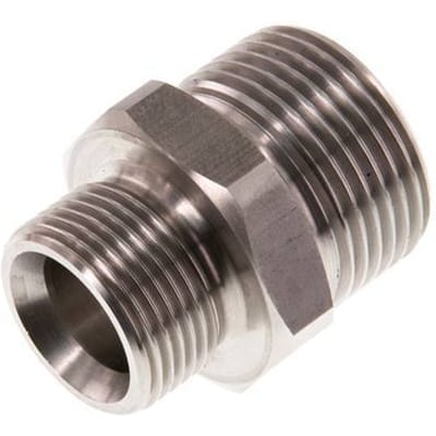 G 1'' x G 3/4'' RVS Borstnippel 40 Bar - FL2S-M-ST-100G-034G
