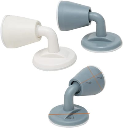 Siliconen Deurstopper - Wandbeschermer Deurklink - Muren Beschermen - Zelfklevend Geluidsdempend - 5.5x4 cm - Wit