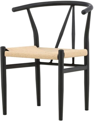 Svea - Carvalho eetkamerstoel - rattan - zwart