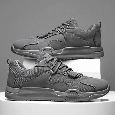 Heren Casual Sneakers Mode Mesh Ademend Gevulkaniseerde Schoenen Heren Veterschoenen Nieuwe Slijtvaste Plateauschoenen 39 gray