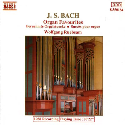 Wolfgang Rübsam - J.S. Bach: Organ Favourites (CD)