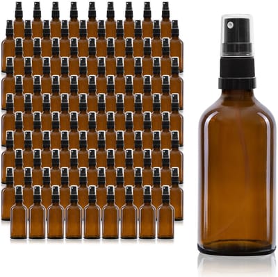 Oputec 105 x 50 ml sprayflessen – bruin glas met fijne verstuiver – lekvrij & handzaam