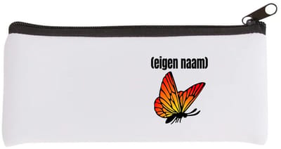 Akyol - oranje vlinder met eigen naam Etui - Vlinder - dieren liefhebber - iemand die houdt van vlinders - verjaardag - cadeau - kado - geschenk - 20 bij 9 cm