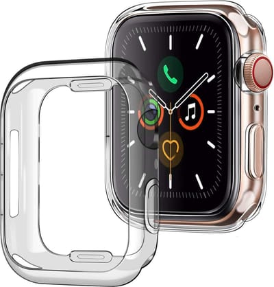 Hoesje Geschikt voor Apple Watch Series 7 41 mm Hoes Siliconen Case Cover - Hoes Geschikt voor Apple Watch Series 7 41 mm Hoesje - Transparant