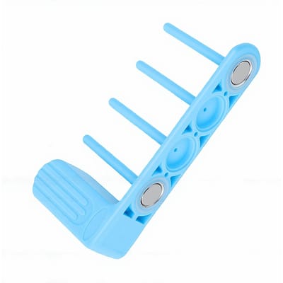 Support de Canette Magnétique 4 Colonnes Fond Magnétique Solide Porte-Bobines pour Machine à Coudre avec Emplacements blue