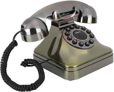 Dailygoods- Vaste Telefoon Vintage - Retro Antieke Telefoon - Grote Knop - Nummeropslagfunctie - ABS Materiaal - Gewicht ca. 712g
