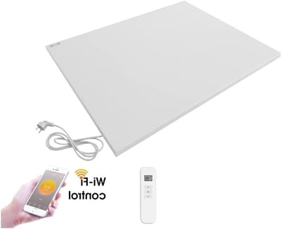 Infraroodpaneel - Verwarmingspaneel - Ruimte Verwarmen - Wifi en Afstandsbediening - 59 x 119 cm - Wit