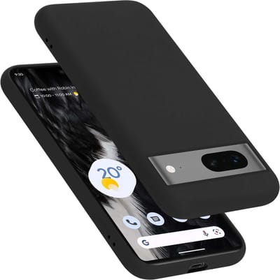 Cadorabo Hoesje geschikt voor Google PIXEL 7 in LIQUID ZWART - Beschermhoes gemaakt van flexibel TPU silicone Case Cover