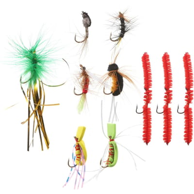 9 Vliegvisserhengel en Reel Combo met Draagtas 10 Vliegen Complete Starterspakket Vliegvissen Kit groen