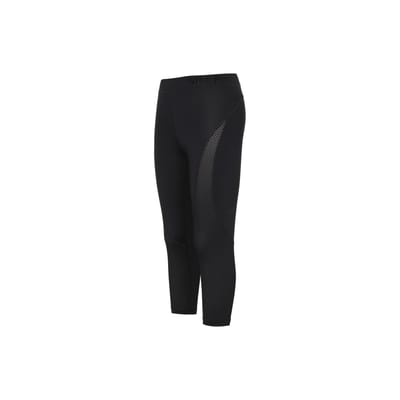 Nike Effen Kleur Logo Print Middelhoge Taille Mesh Capris Dames Broeken Zwart 889652-010 S white
