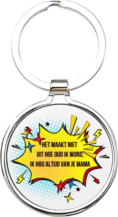Akyol - Ik hou altijd van je mama Sleutelhanger - mama - Moeders - Moeder sleutelhanger - mama sleutelhanger - Sleutelhanger mam - Familie sleutelhanger - moederdag cadeautje - Mama cadeau - mom - stiefmoeder - schoonmoeder - mothersday - 4 x 7,5 CM