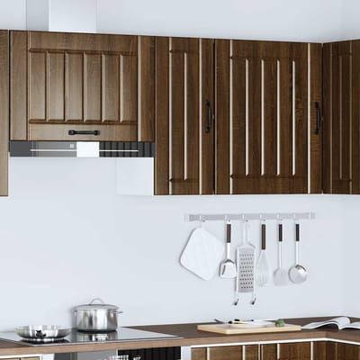 vidaXL - Keukenbovenkast - Lucca - bewerkt - hout - bruin - eikenkleur