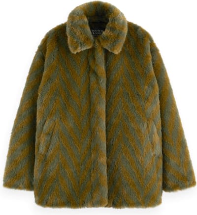 Scotch & Soda A-LINE FAUX FUR COAT Dames Jas - Maat M