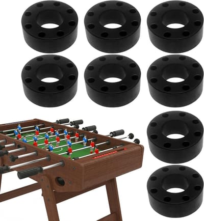 Tafelvoetbal Ringenset - Reserveonderdelen Tafelvoetbal - Spelreparatie - Schokabsorberende Techniek - 8 stuks - Zwart