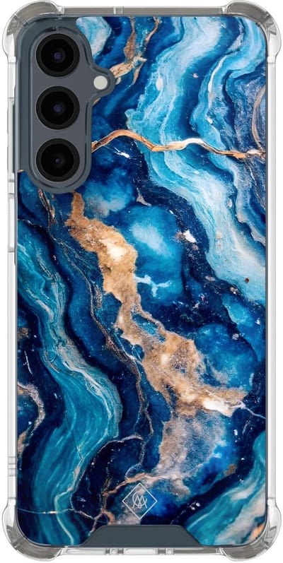 Casimoda® hoesje - Geschikt voor Samsung Galaxy A17 - Ocean Marble - Shockproof case - Extra sterk - TPU/polycarbonaat - Blauw, Transparant