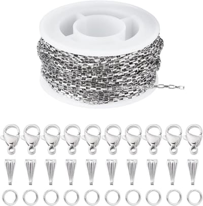 Roestvrijstalen Ketting Rol - Venetiaanse Ketting Rol Ketting - Sieraden Maken - Duurzaam Roestvrij Staal - 10 Meter - Zilverkleurig