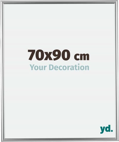 Your Decoration - Fotolijst 70x90 cm - Kunststof - Zilver - Bordeaux