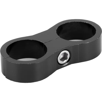 12AN Slangscheider Klem Verdeelclip Aluminiumlegering Fitting Adapter voor OlieBrandstofslangleiding Zwart zwart