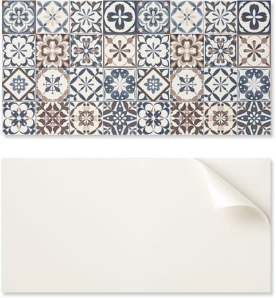 PVC-paneel met motief, eenvoudige decoratie voor de eetkamer, 100x50 cm, decoratieve tegelpatronen.