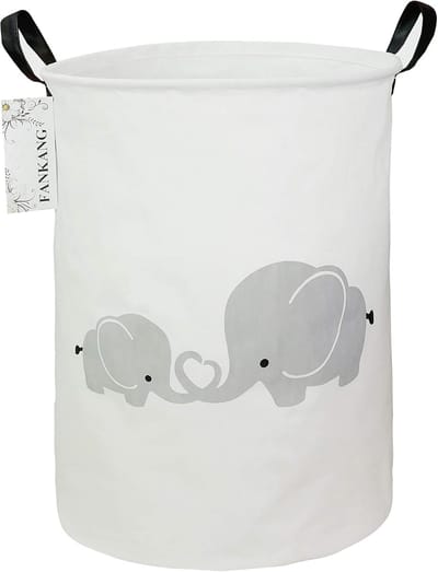 Wasmand Opbergmand voor Kinderkamer – Opvouwbare Canvas Mand met Waterdichte PE-coating – Ideaal voor Speelgoed, Kleding en Geschenkmand