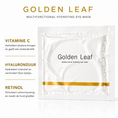Collageen oogmasker wallen - Retinol - Vitamine C - hyaluronic acid - Eye Patches - Oog Pads - Multifunctioneel Hydraterend - Gezichtsmasker - donkere kringen - Golden Leaf