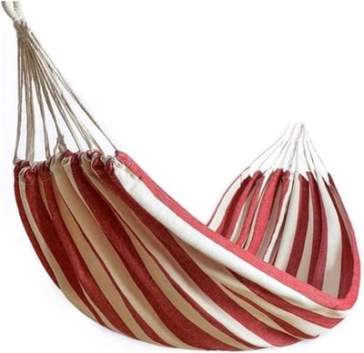 Hangmat Tuin - Buiten relaxen - Ontspannen in de buitenlucht - Dubbel dik canvas - 200 x 100cm - Rood