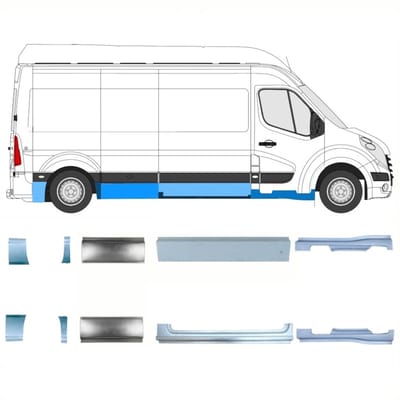 Reparatiepaneel set voor Opel Movano 2010-2021 / Links + Rechts