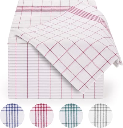 Blumtal Premium Theedoekenset - Keukendoeken - Geruit - 50 x 70cm - Rood - Set van 5